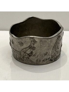 Rare Danforth Pewter Winnie the Pooh and Friends Candle/Votive holder BASE only.